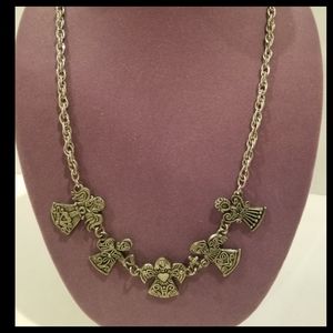 Marcie faith charity hope 5 angel toggle necklace